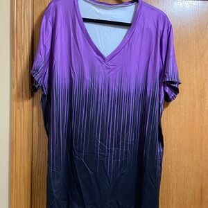 Purple and Black Gradient Women's Top